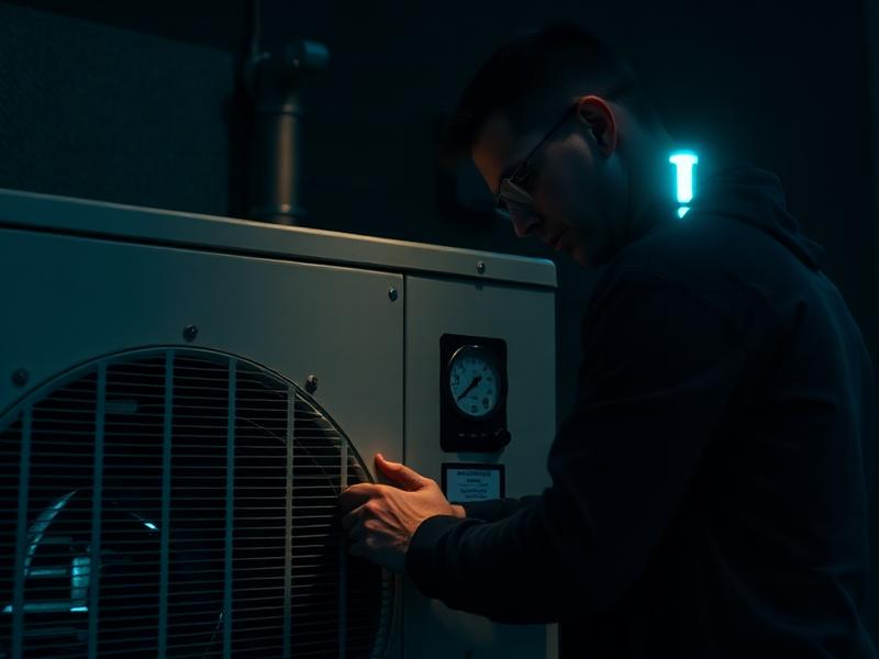 HVAC professional at work